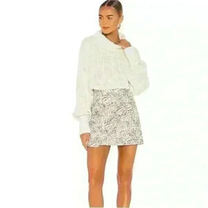 FREE PEOPLE “Fake Out" Faux Leather Animal
Print Wrap Skirt Size 0 EUC!